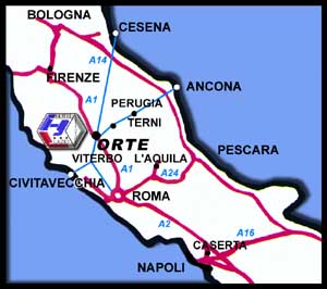 Localizzazione Hotel Lazio